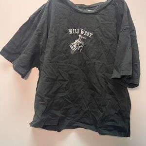 Wild West Black Crop Top